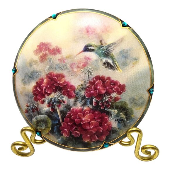 Rufous Hummingbird Music Box 1994 Lena Liu Ardleigh-Elliott Beethoven Ode to Joy - Picture 2 of 13